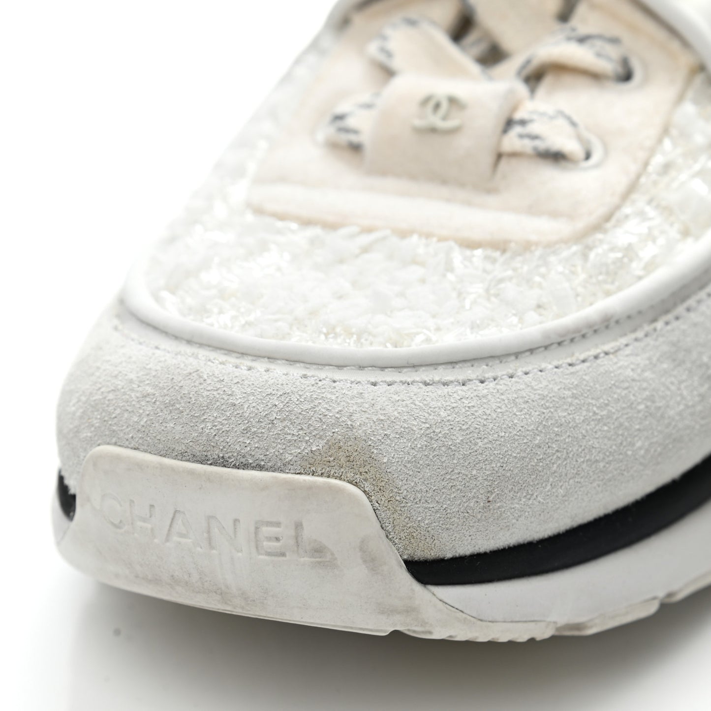 Velour Tweed CC Sneakers 39 White