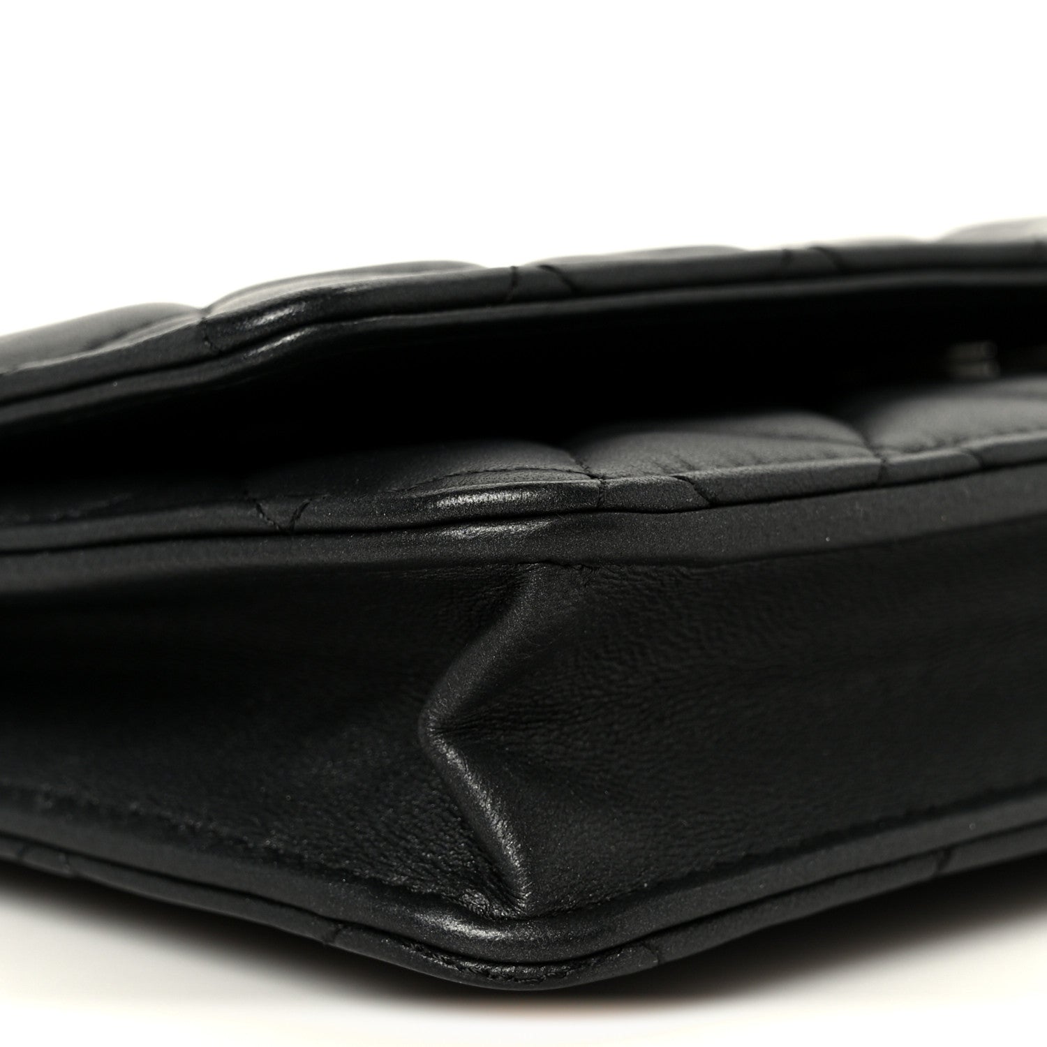 Chanel Lambskin Quilted Wallet On Chain WOC So Black 10 of 12