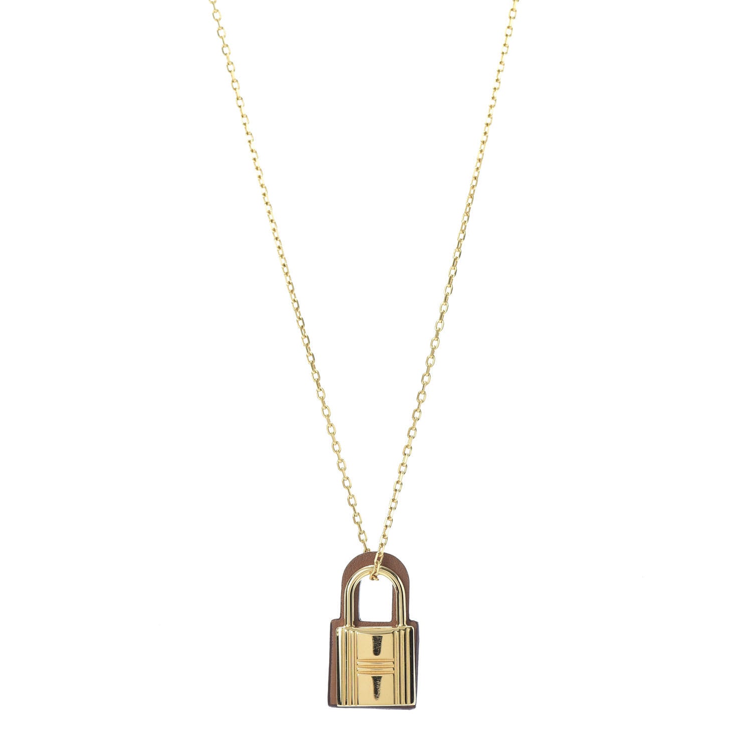 Hermes Swift Small O'Kelly Pendant Necklace Gold 1 of 6