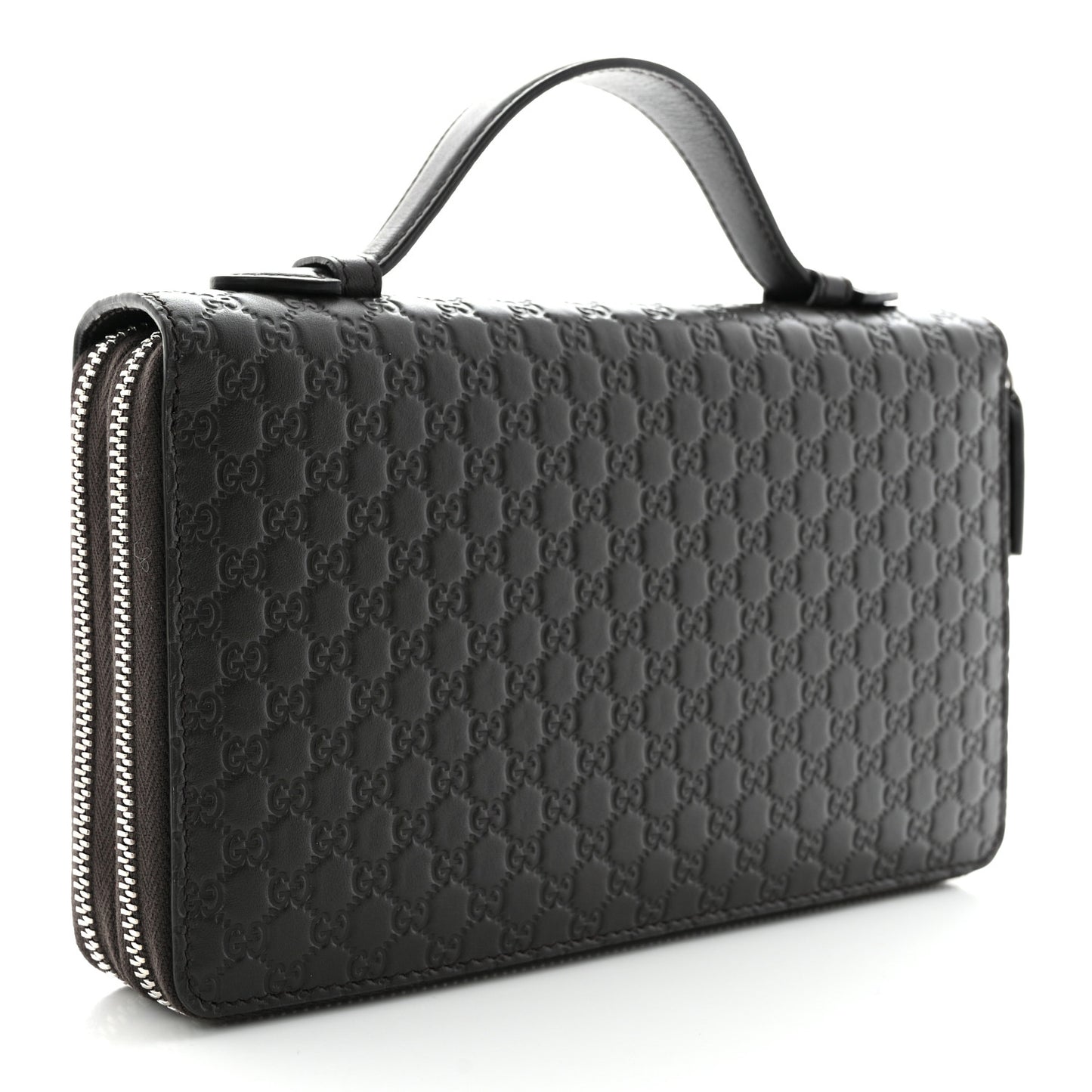 Microguccissima Zip Around Top Handle Travel Wallet Testa di Moro