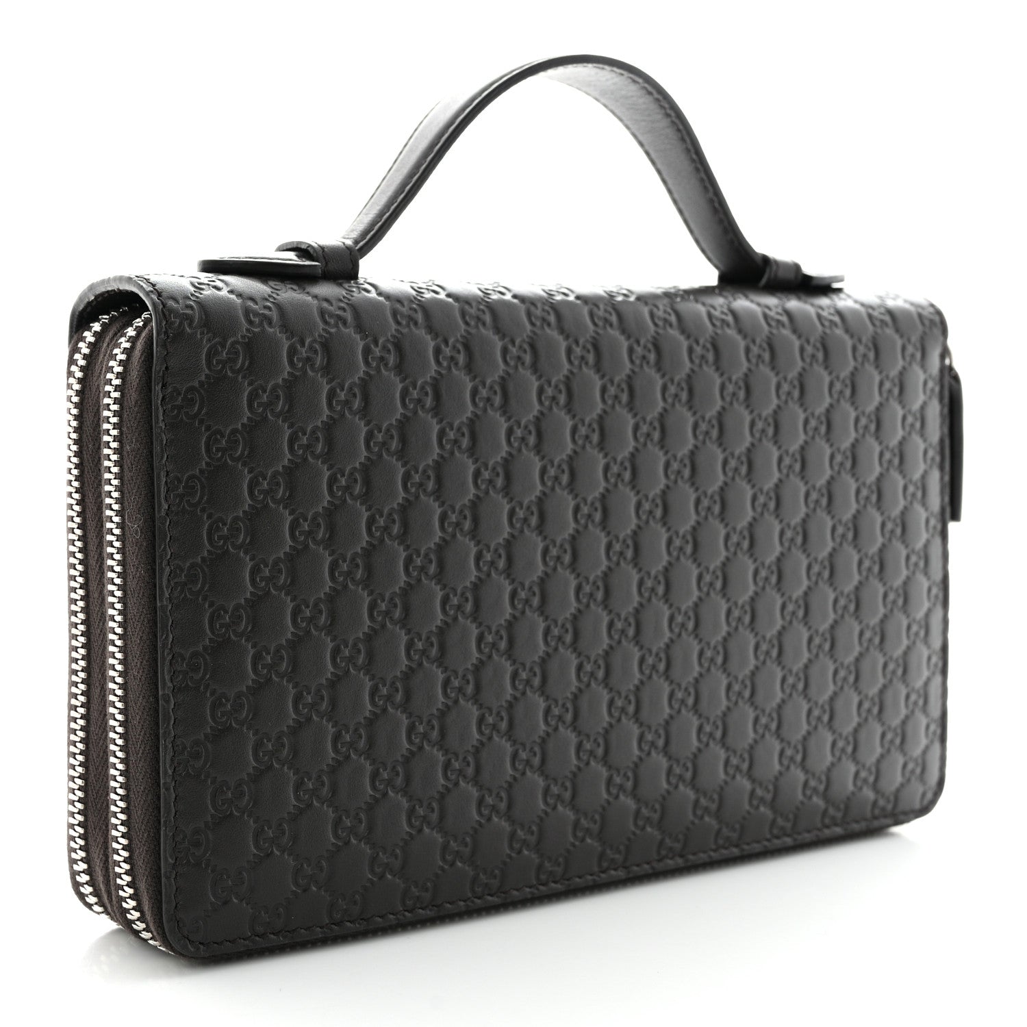 Gucci Microguccissima Zip Around Top Handle Travel Wallet Testa di Moro 3 of 10