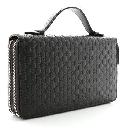 Gucci Microguccissima Zip Around Top Handle Travel Wallet Testa di Moro 3 of 10