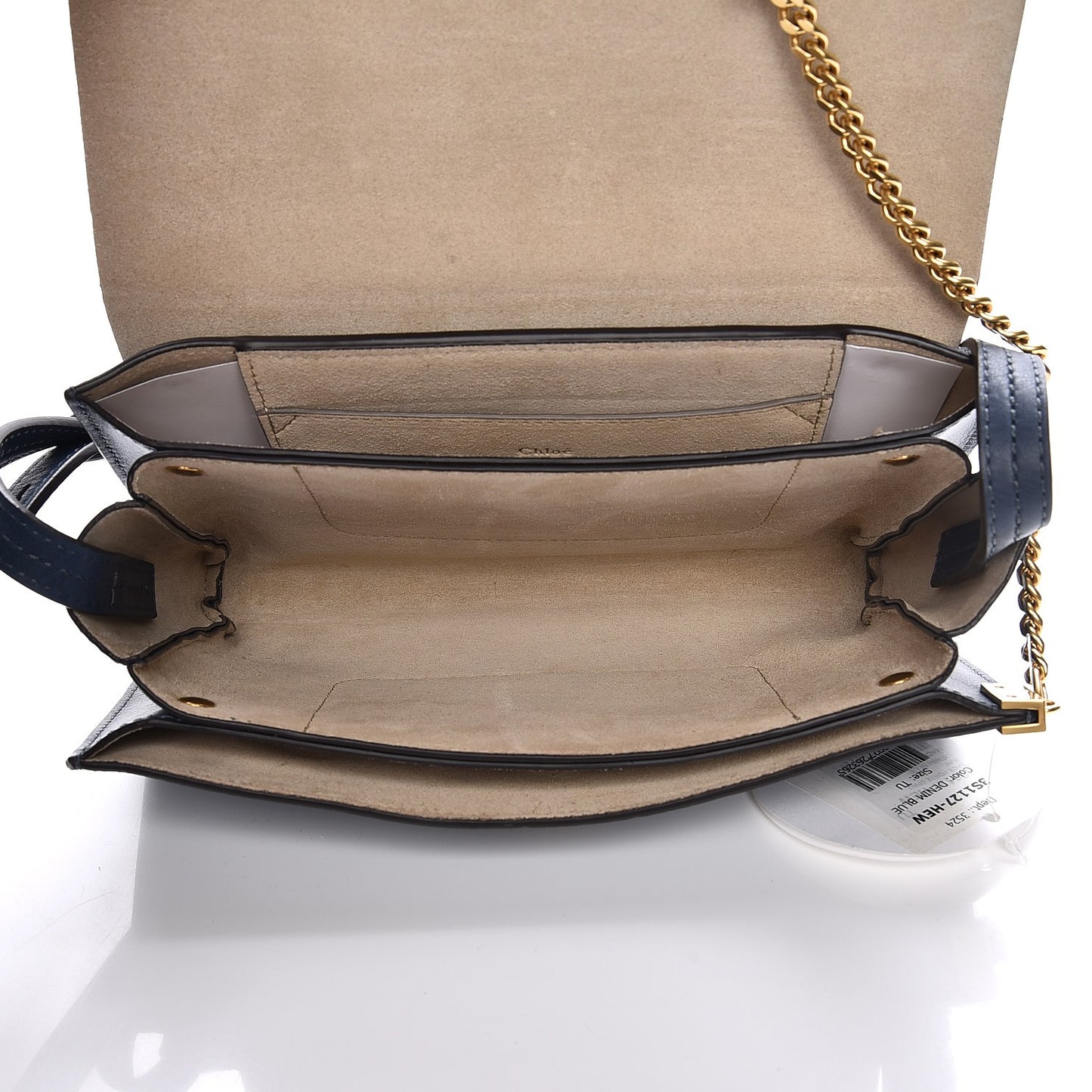 Goatskin Small Faye Shoulder Bag Denim Blue