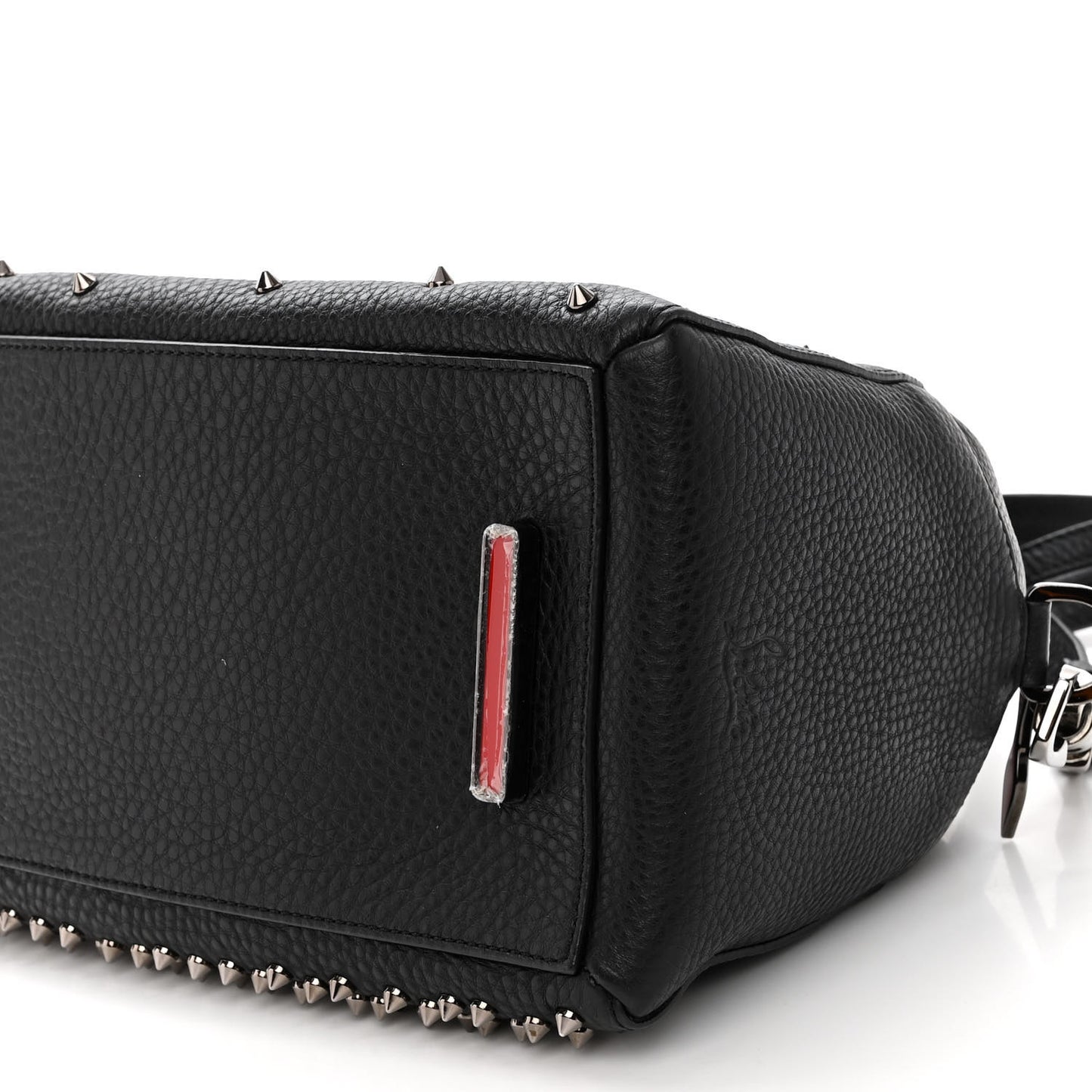 Grained Calfskin Studded Panettone Degrade Dome Bag Black