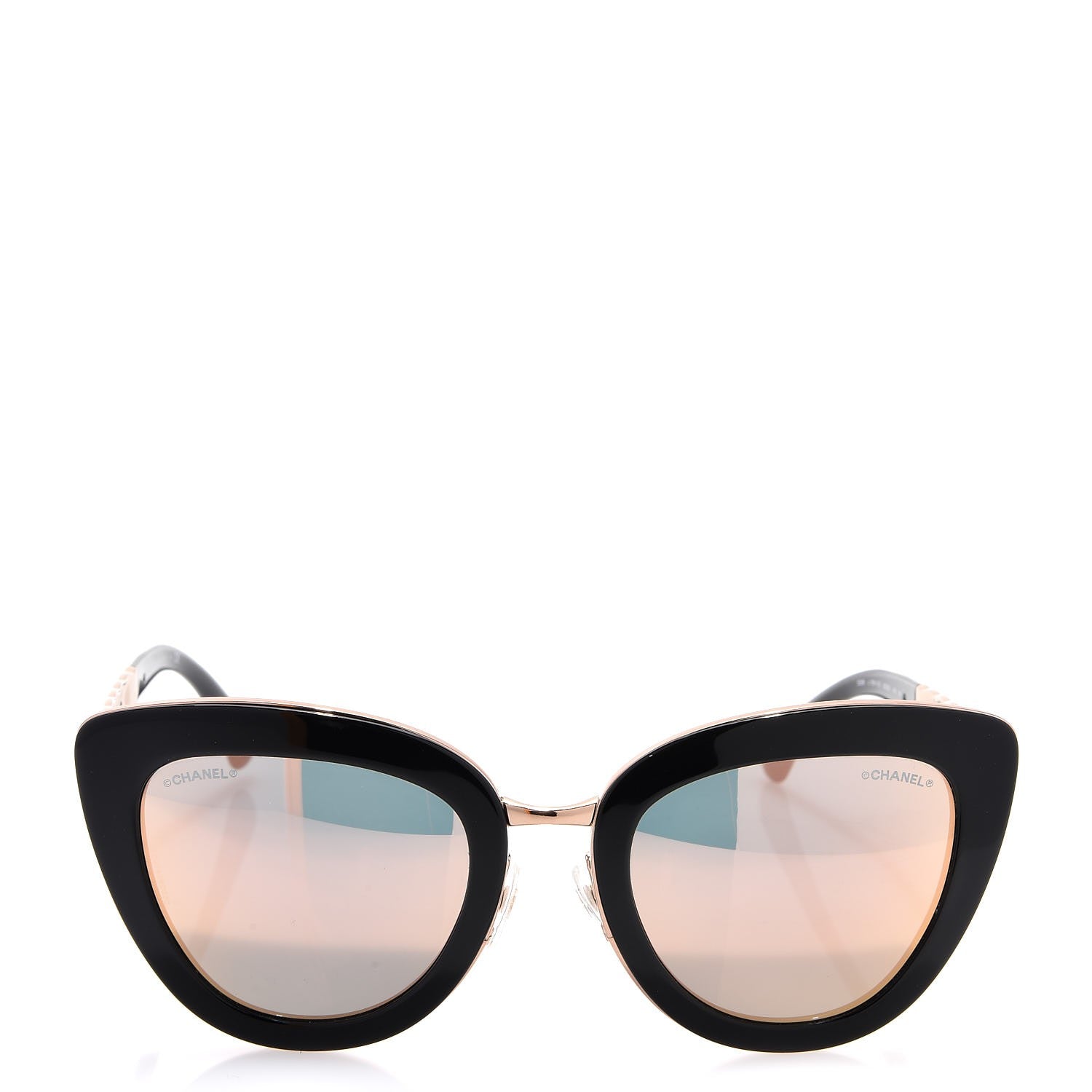 Chanel Cat Eye Quilted Sunglasses 5368 Black Pink 2 of 8