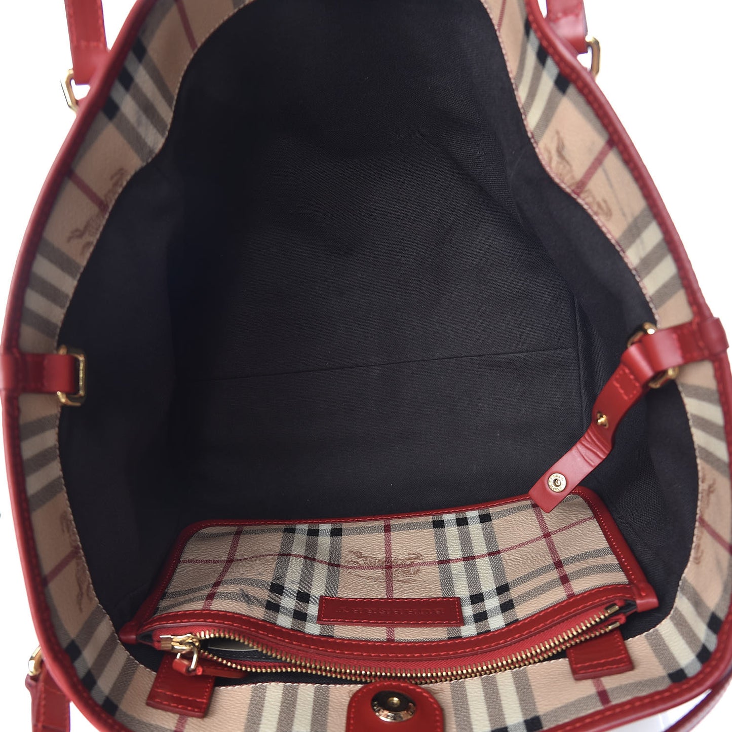 Haymarket Check Small Canterbury Tote Coral Red