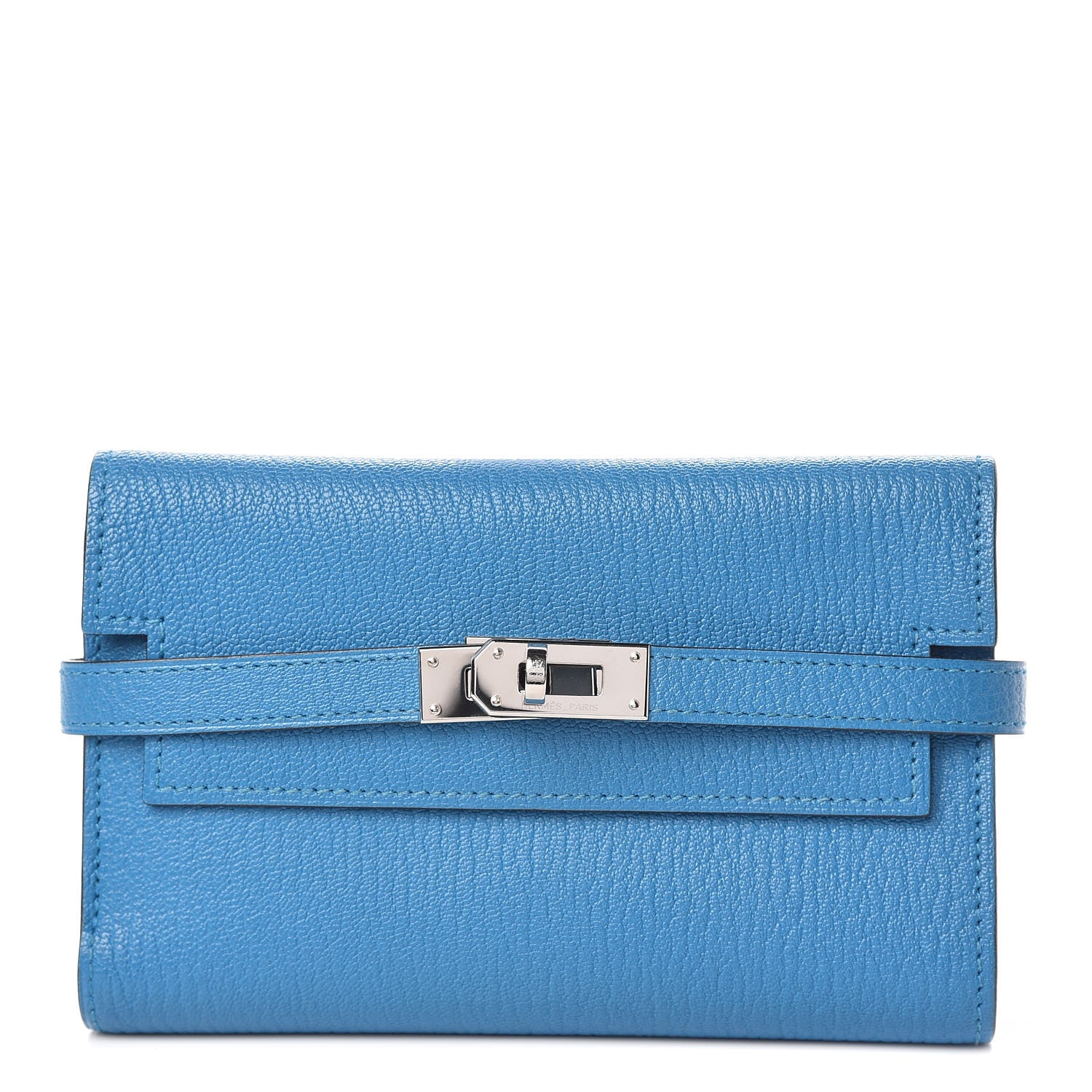 Hermes Chevre Mysore Medium Kelly Wallet Bleu Zanzibar 1 of 7