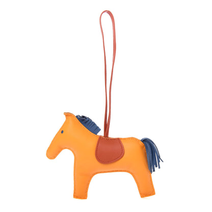 Hermes Milo Lambskin Grigri Rodeo Horse Bag Charm GM Jaune D'Or Bleu Agate Cornaline 1 of 3