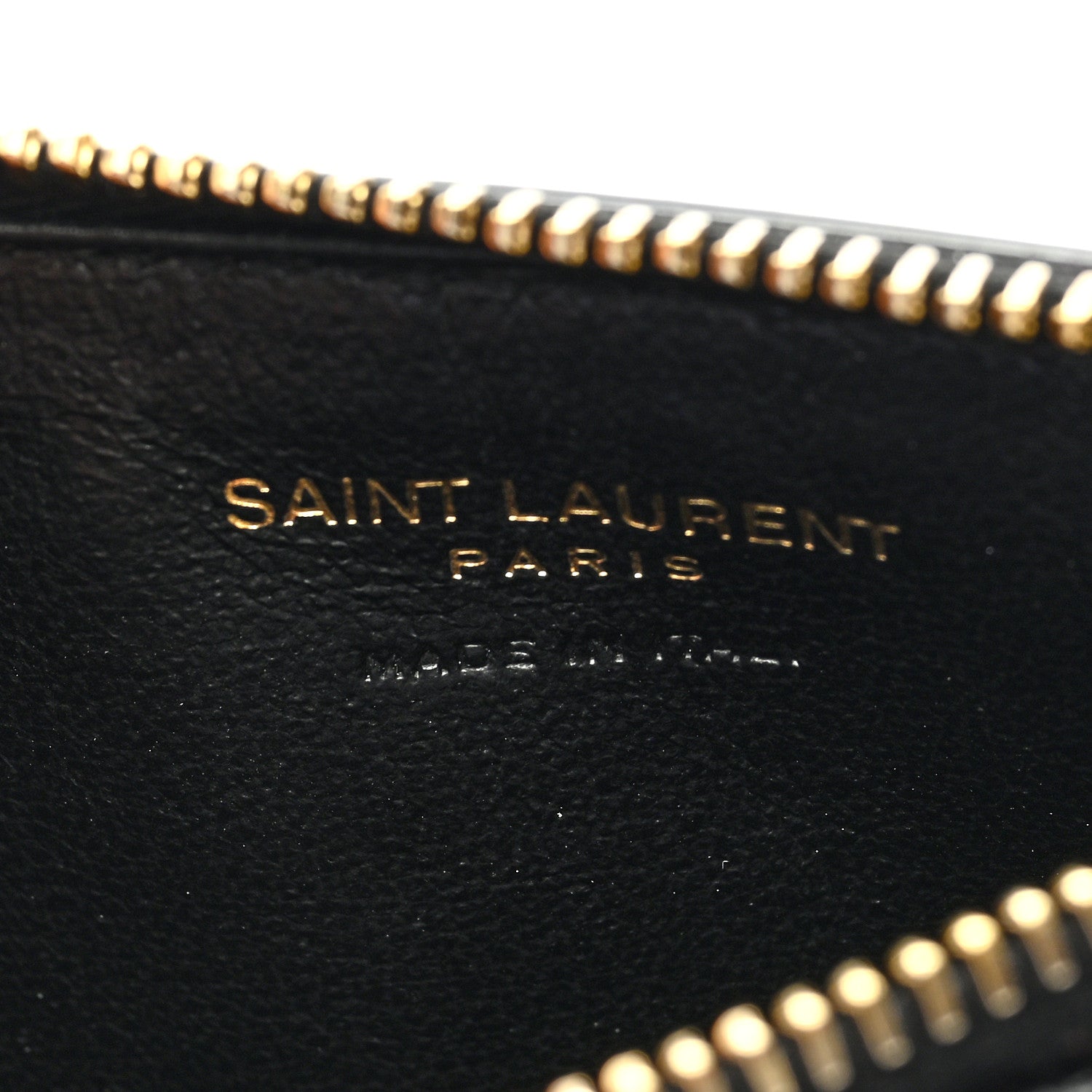Saint Laurent Monogram Grain de Poudre 5 Fragments Zip Pouch Card Holder Black 6 of 6