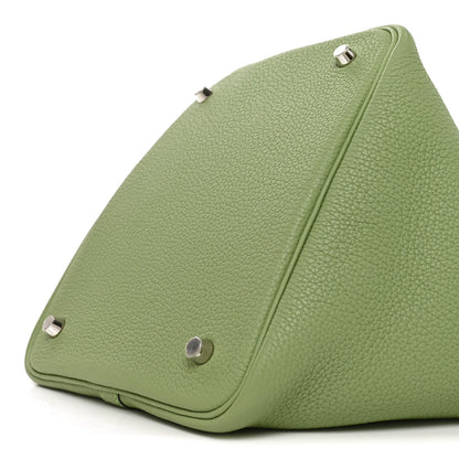 Hermes Taurillon Clemence Picotin Lock 22 MM Vert Criquet 10 of 10