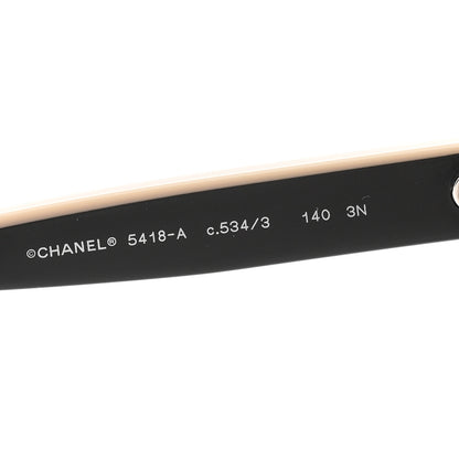 Chanel Acetate Logo Shield Sunglasses 5418-A Black 5 of 7