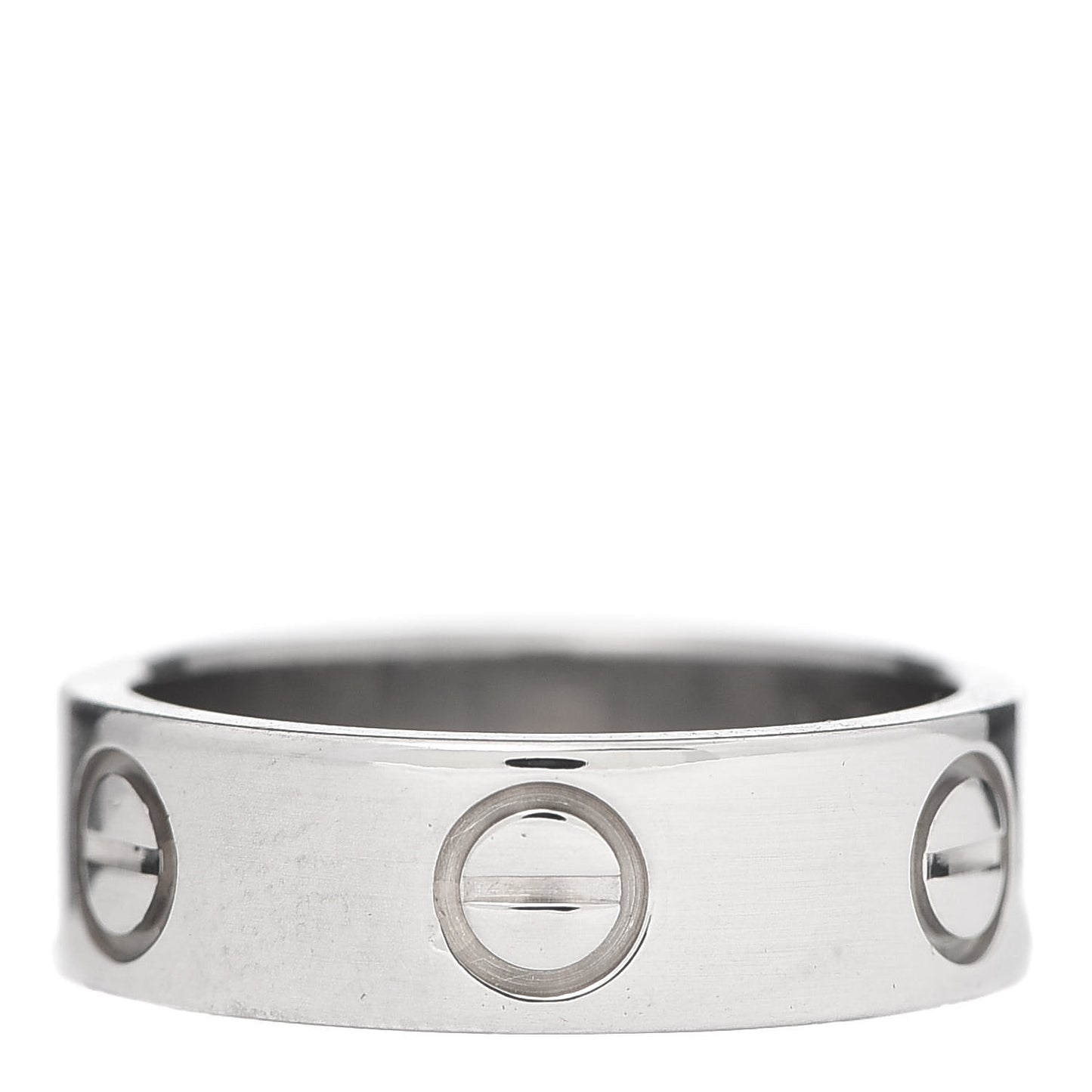 18K White Gold 5.5mm LOVE Ring 49 4.75