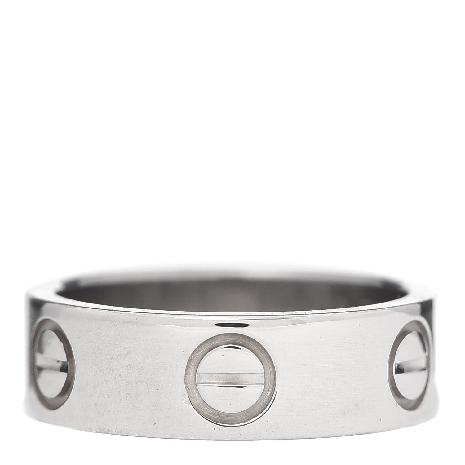 Cartier 18K White Gold 5.5mm LOVE Ring 49 4.75 3 of 4