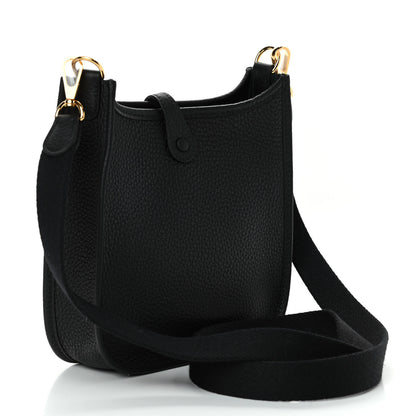 Hermes Taurillon Clemence Evelyne TPM Black 2 of 4