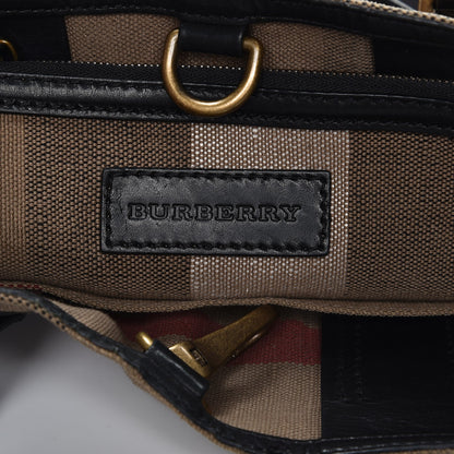 Burberry Canvas Mega Check Medium Tottenham Brit Tote Black 7 of 9