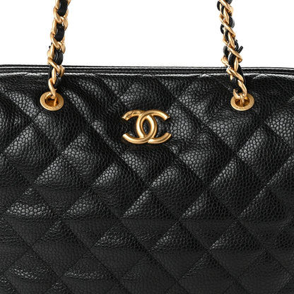 Chanel Shiny Caviar Quilted Large Bowling Bag Black 8 of 10