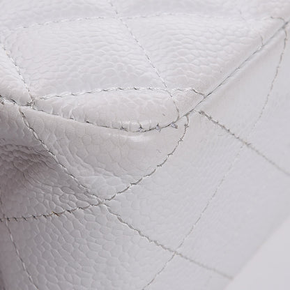 Chanel Caviar Quilted Medium Double Flap White 20 of 24