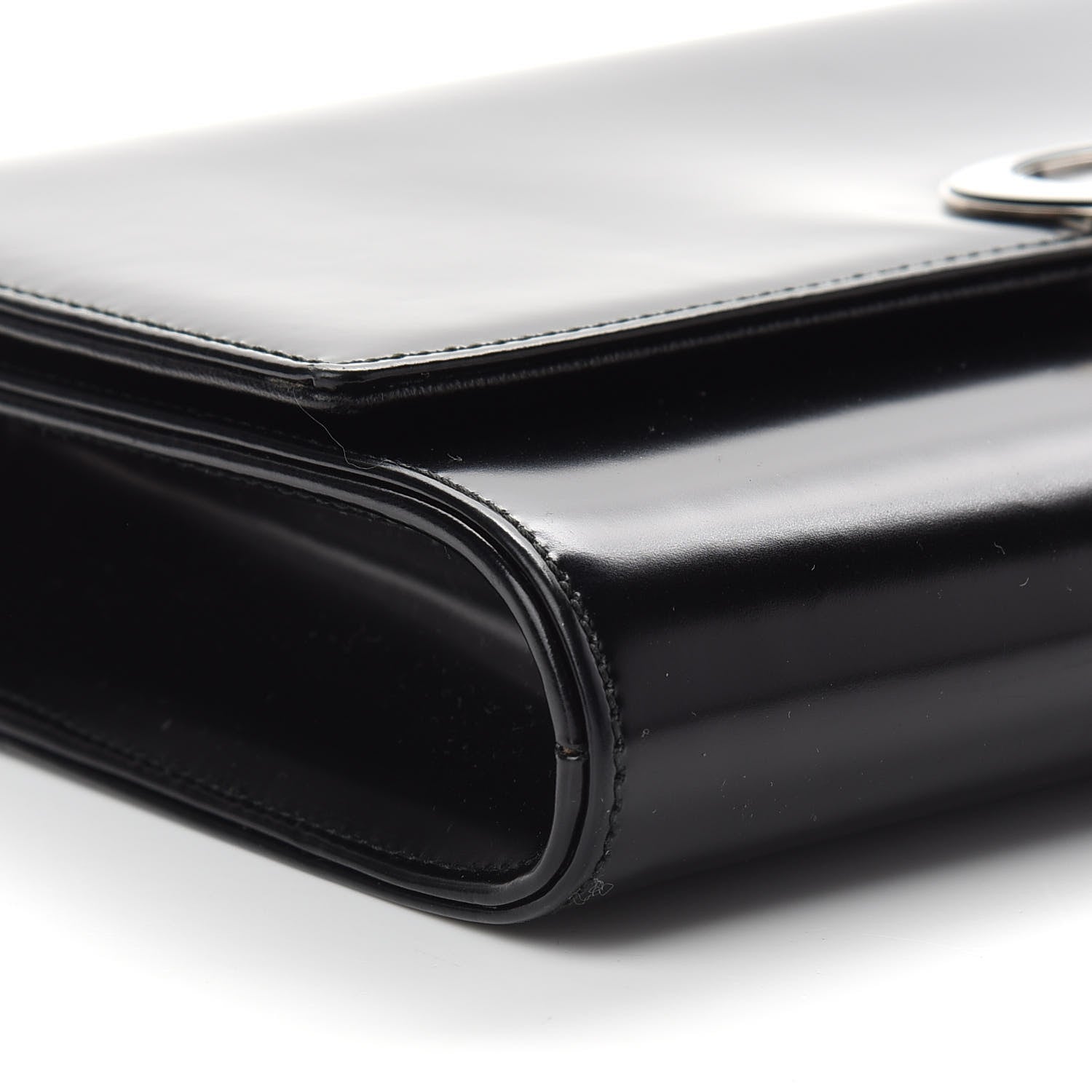 Christian Dior Smooth Calfskin Chain Clutch Black 7 of 8