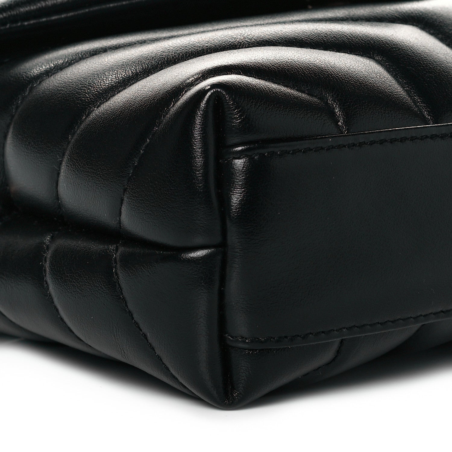 Saint Laurent Calfskin Y Quilted Monogram Toy Loulou Crossbody Bag Black 7 of 9