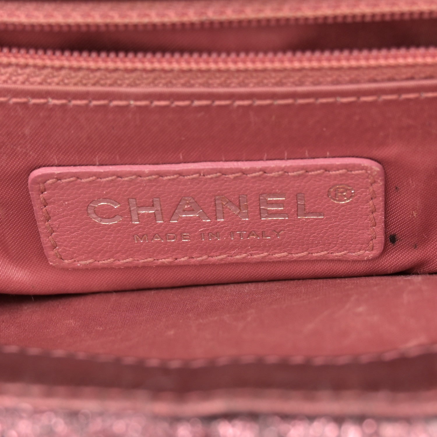 Chanel Lurex Knit Medium Pluto Glitter Flap Pink 6 of 14