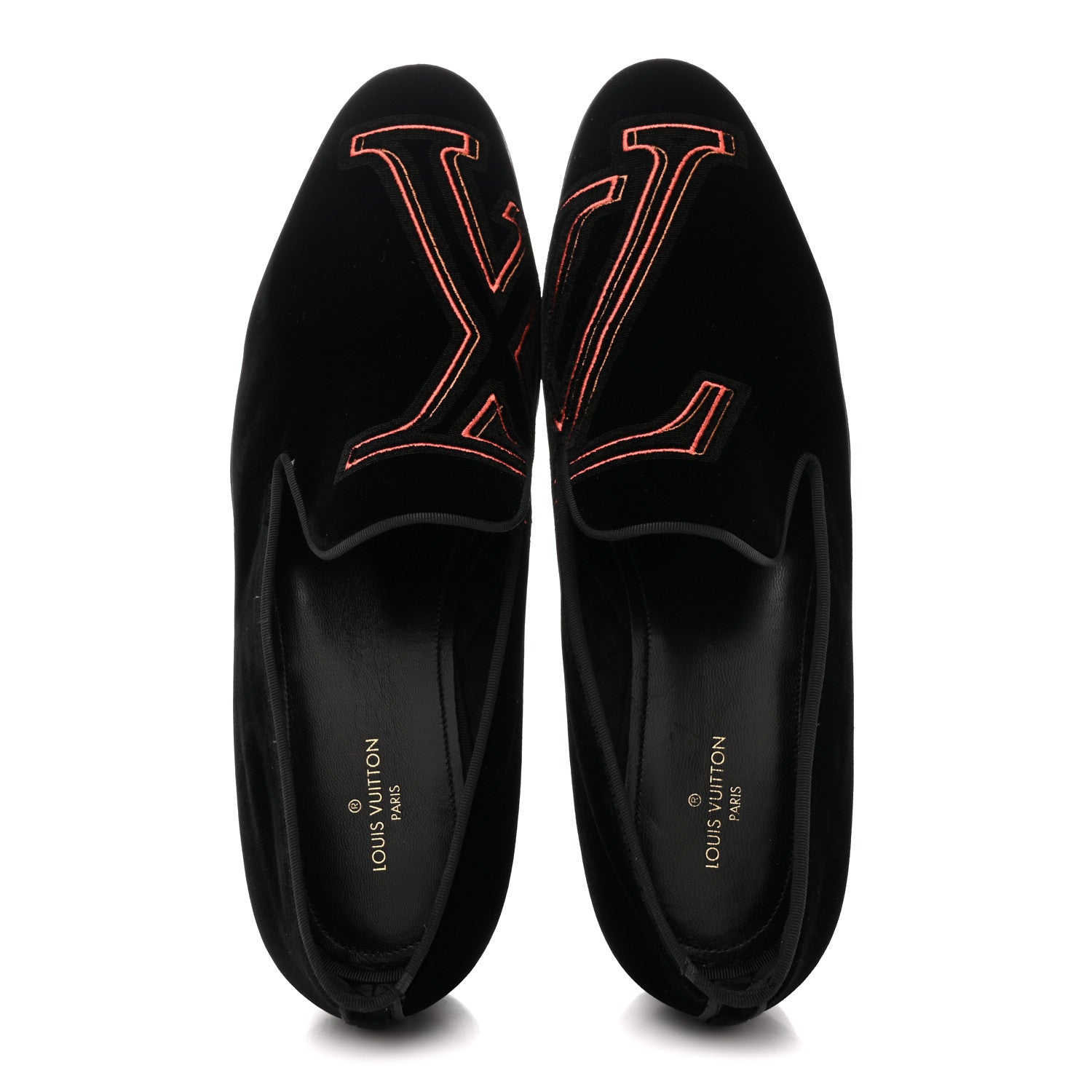 Louis Vuitton Velvet Mens Upside Down Auteuil Slipper 8.5 Black