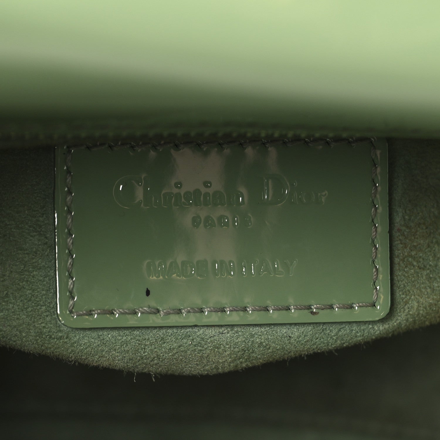 Christian Dior Patent Cannage Mini Lady Dior Mint Green 6 of 13