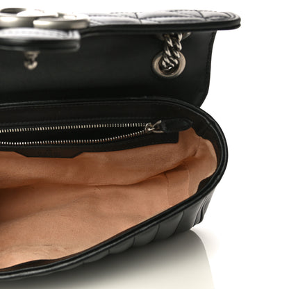 Gucci Calfskin Matelasse Aria Small GG Marmont Shoulder Bag Black 5 of 12