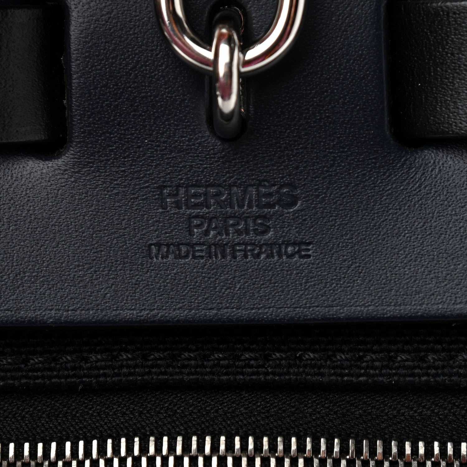 Hermes Military Toile Vache Hunter Herbag Zip Retourne 31 PM Blue Indigo 7 of 13