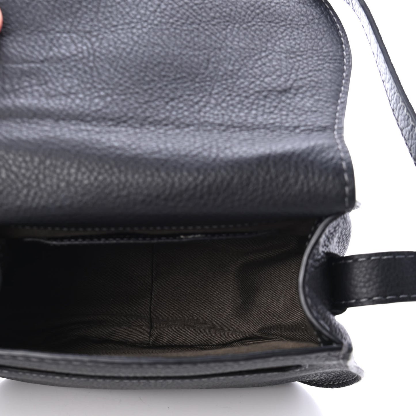 Calfskin Mini Marcie Round Crossbody Bag Black