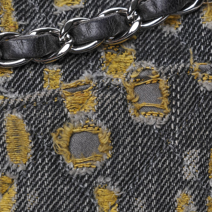 Chanel Distressed Denim Medium Double Flap Dark Blue 10 of 12