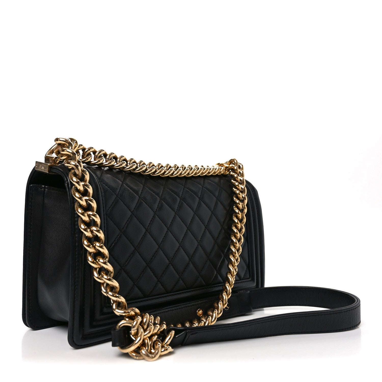 Chanel Lambskin Quilted Medium Boy Flap Black 3 of 10