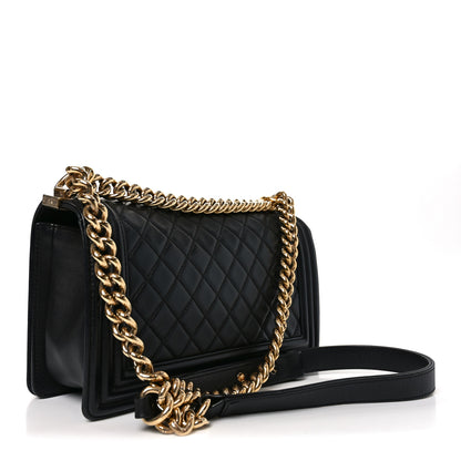 Chanel Lambskin Quilted Medium Boy Flap Black 3 of 10