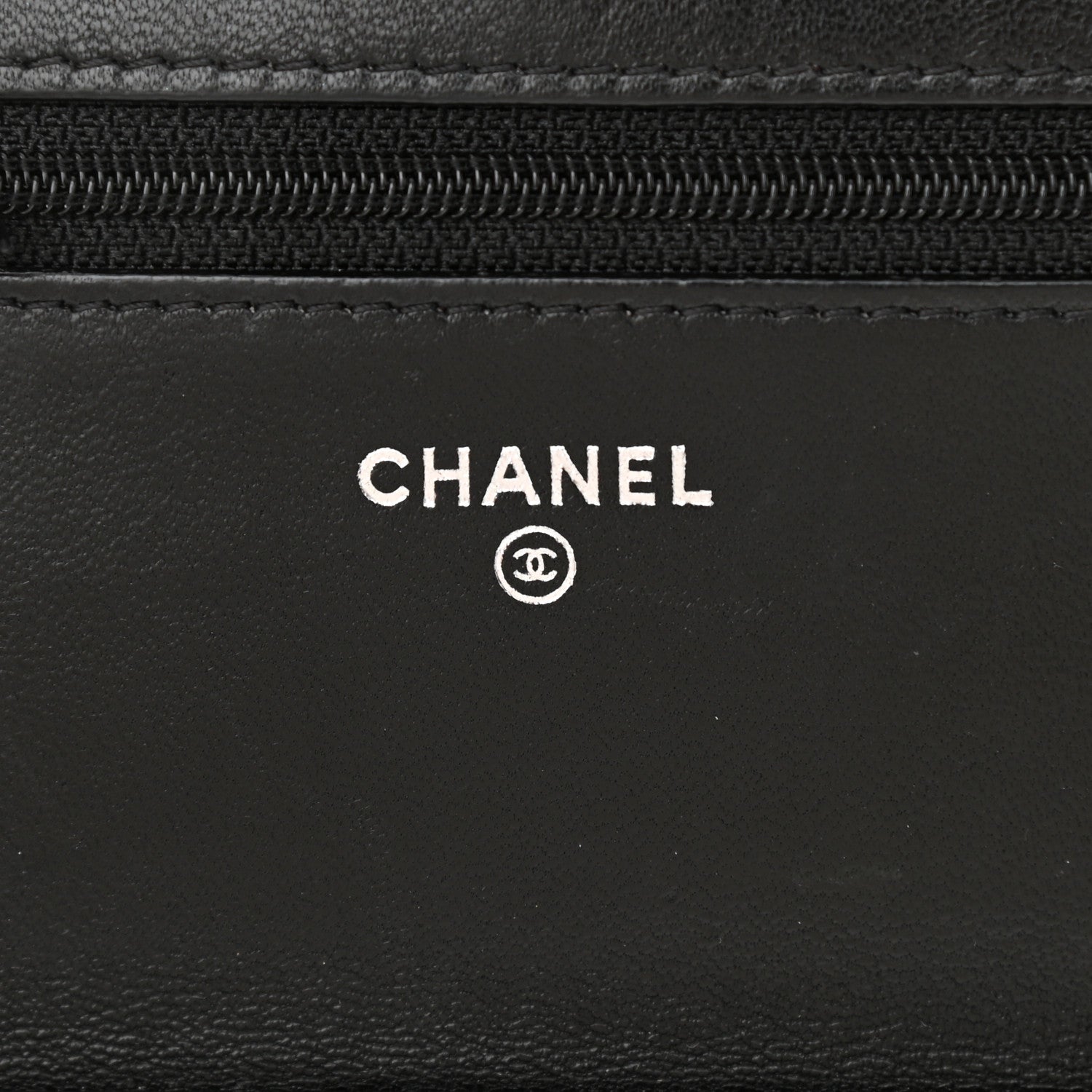 Chanel Lambskin Quilted Wallet On Chain WOC Black 6 of 14