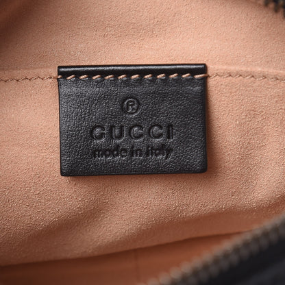 Gucci Calfskin Matelasse Mini GG Marmont Chain Shoulder Bag Black 6 of 10