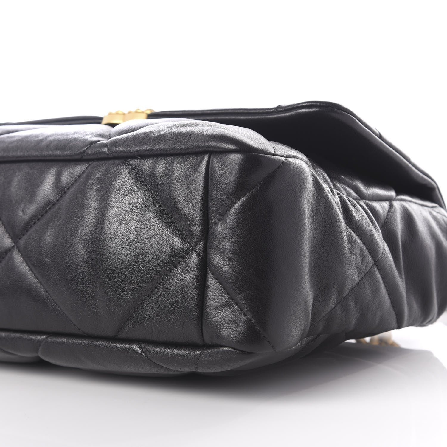 Chanel Goatskin Quilted Large 19 Flap Black 9 of 9