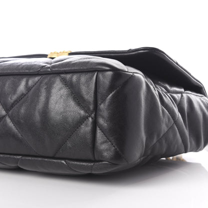 Chanel Goatskin Quilted Large 19 Flap Black 9 of 9