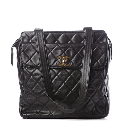 Chanel Lambskin Quilted CC Shoulder Bag Black 1 of 13