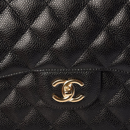 Chanel Caviar Quilted Jumbo Double Flap Black 10 of 11