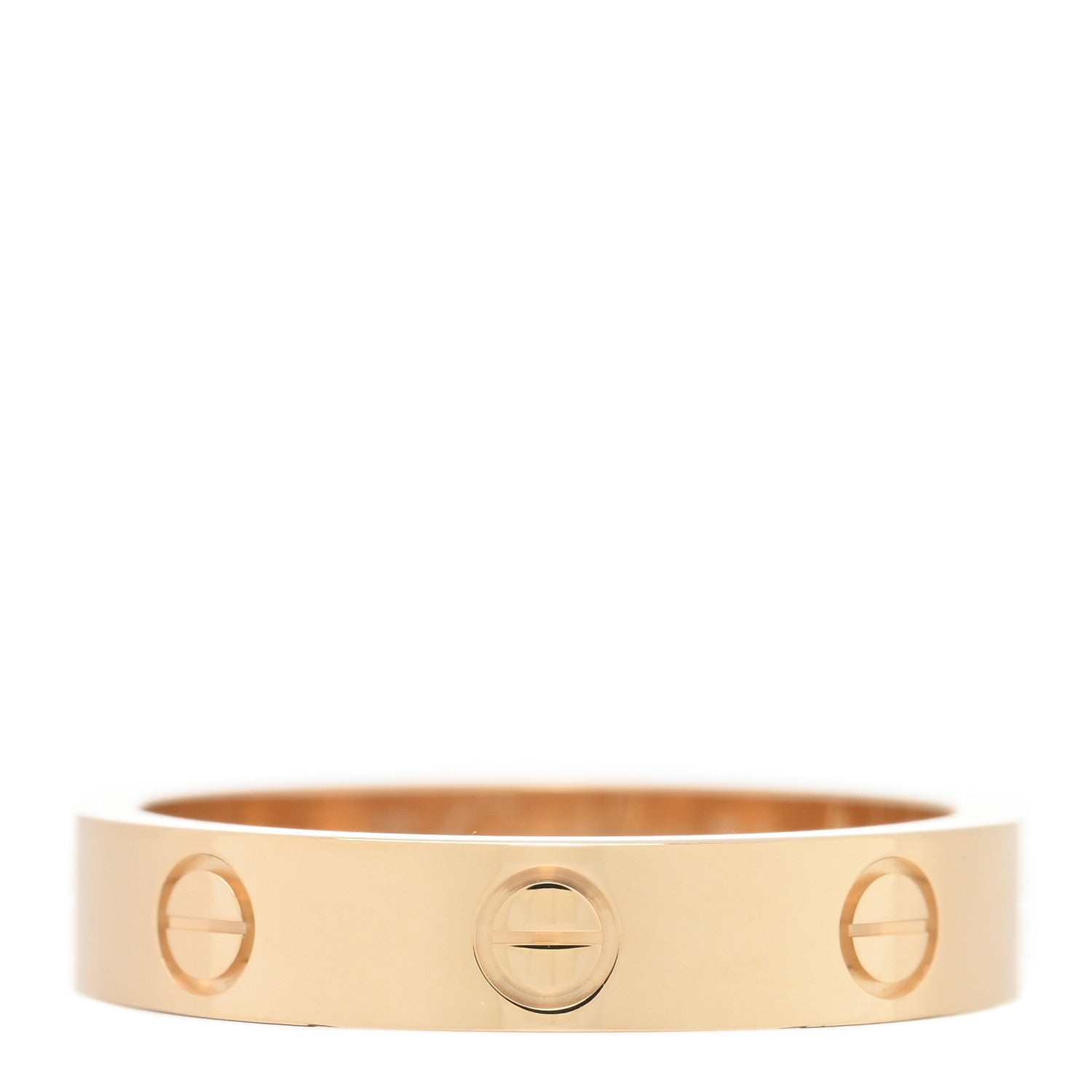 Cartier 18K Yellow Gold Diamond 4mm LOVE Wedding Band Ring 54 6.75 3 of 6