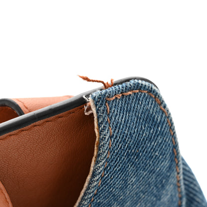 Loewe Calfskin Denim Small Hammock Shoulder Bag Blue Tan 12 of 15