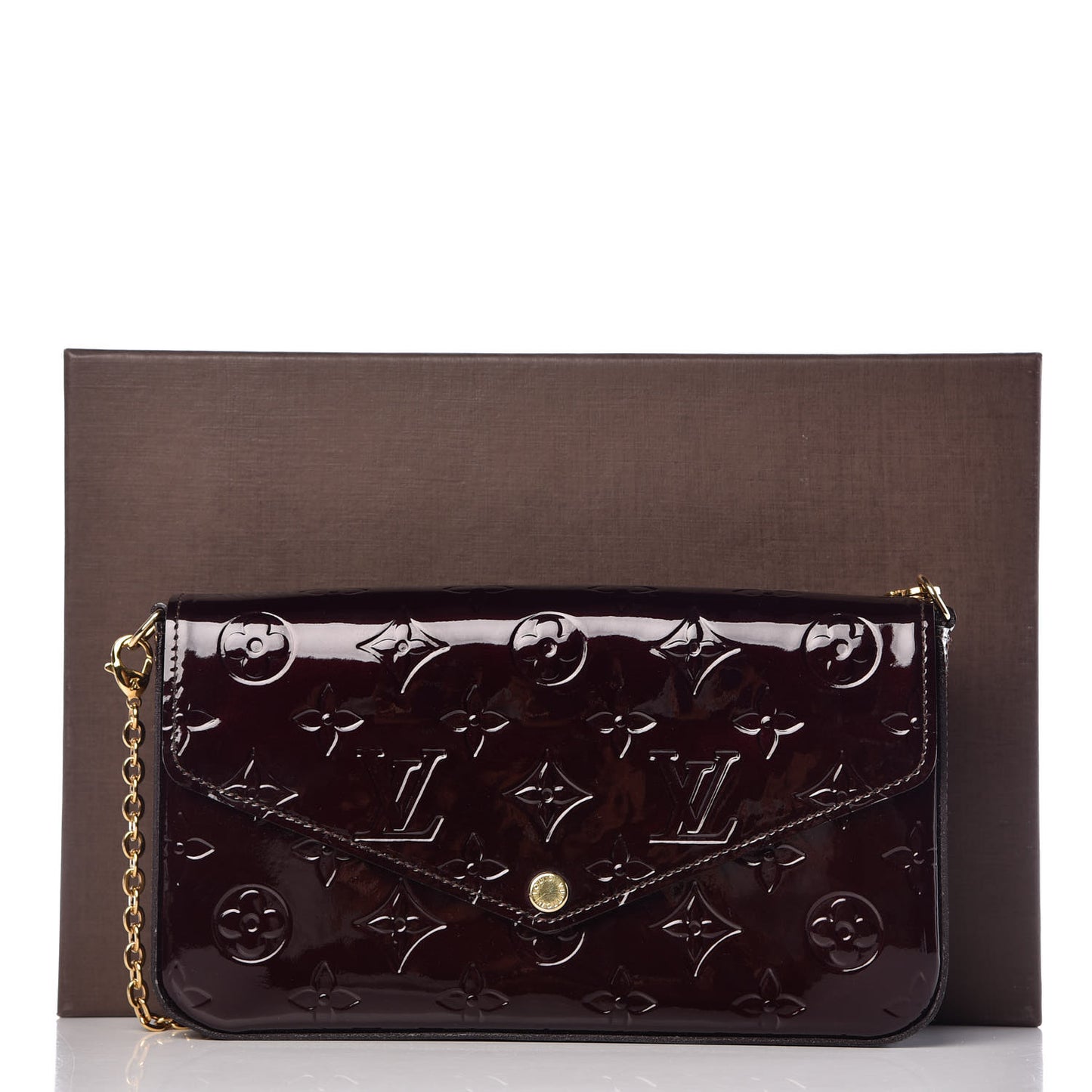 Vernis Pochette Felicie Chain Wallet Amarante