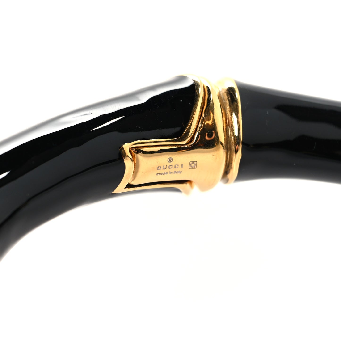 Metal Enamel Bamboo Choker Necklace Black