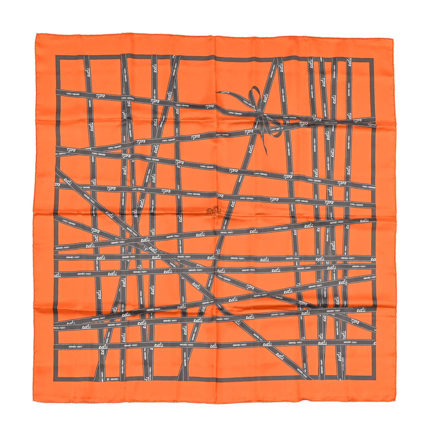 Silk Bolduc Scarf Orange