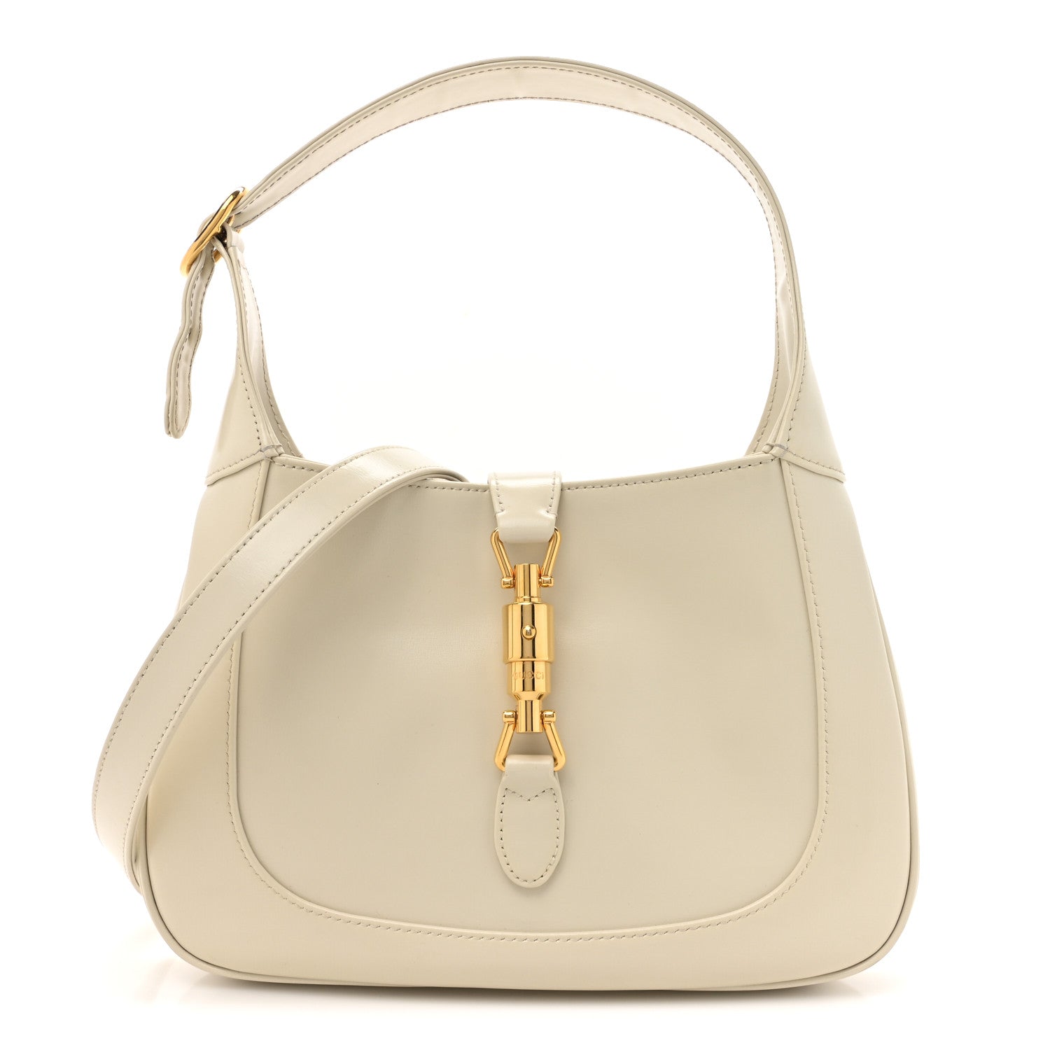 Gucci Boarded Dyana Lux Calfskin Small Jackie 1961 Hobo Mystic White 1 of 12