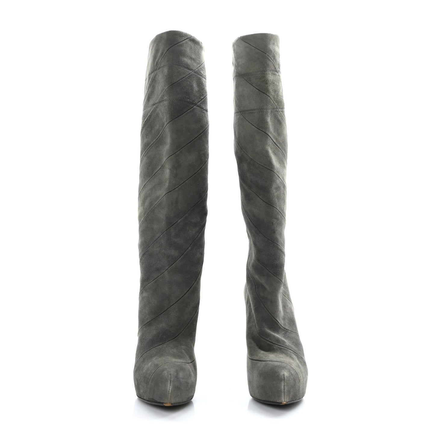 Suede High Boots 38.5 Grey