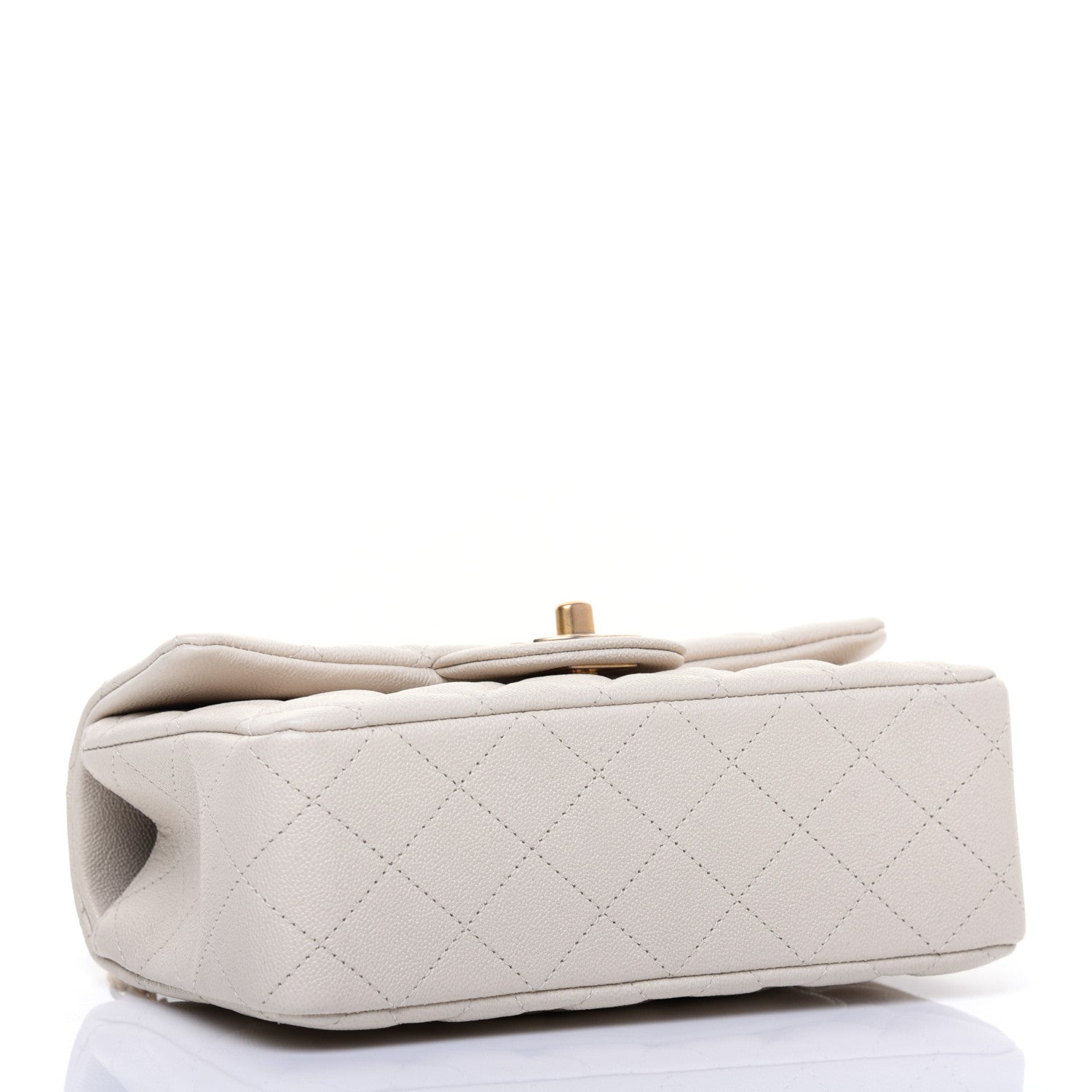 Chanel Caviar Quilted Mini Top Handle Rectangular Flap Beige 4 of 11