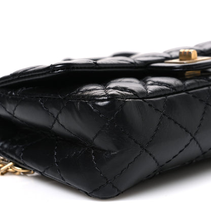 Chanel Aged Calfskin Quilted 2.55 Reissue Flap Belt Bag Clutch Black 8 of 9