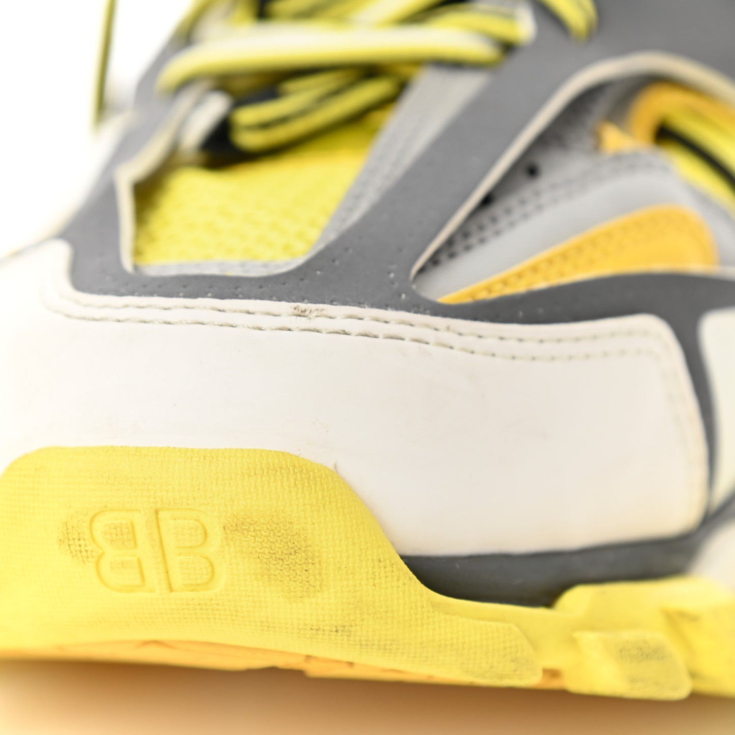 Mesh Nylon Mens Track Sneakers 45 Yellow Black White