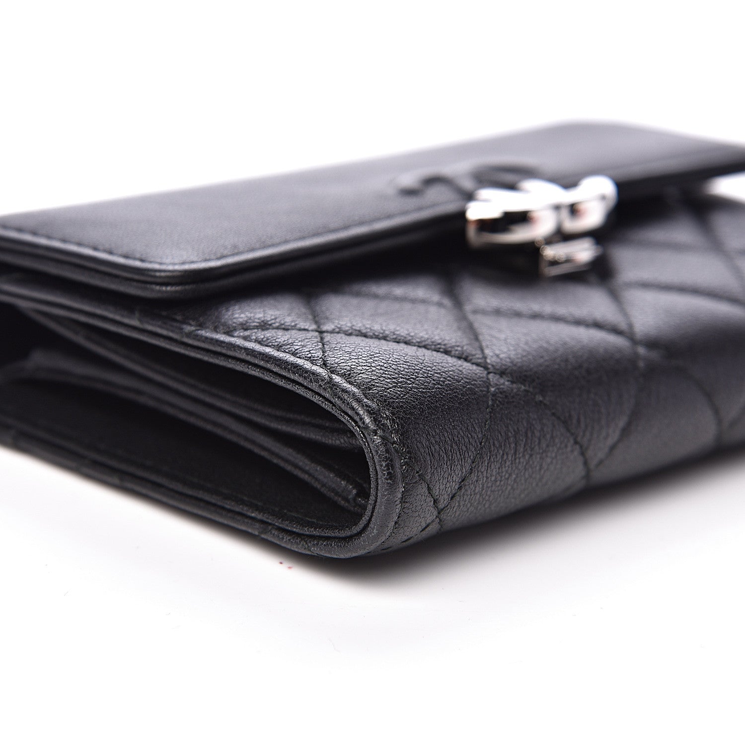 Chanel Lambskin Quilted CC Box Flap Wallet Black 9 of 13