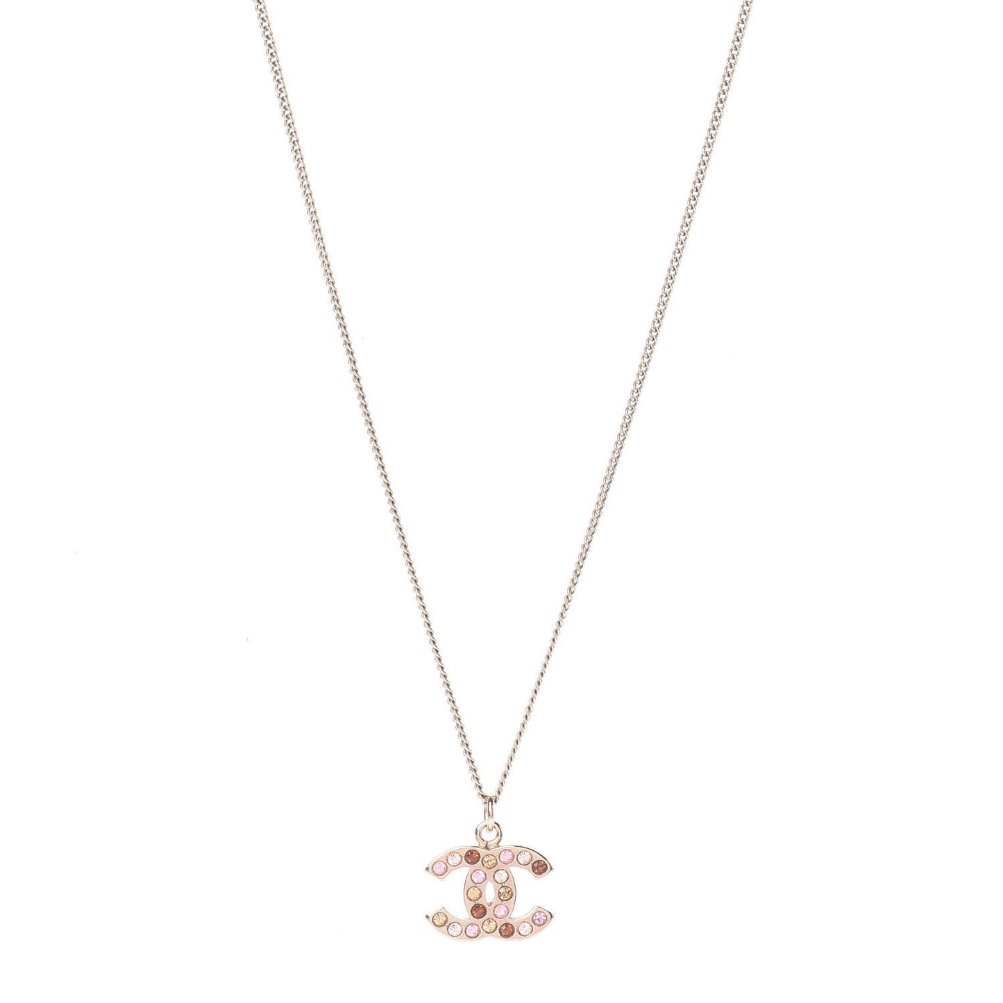 Crystal CC Necklace Gold Multicolor